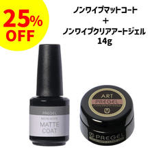 プリジェル ミラーアートセット(ノンワイプマットコート＆ノンワイプクリアアートジェル 15g)