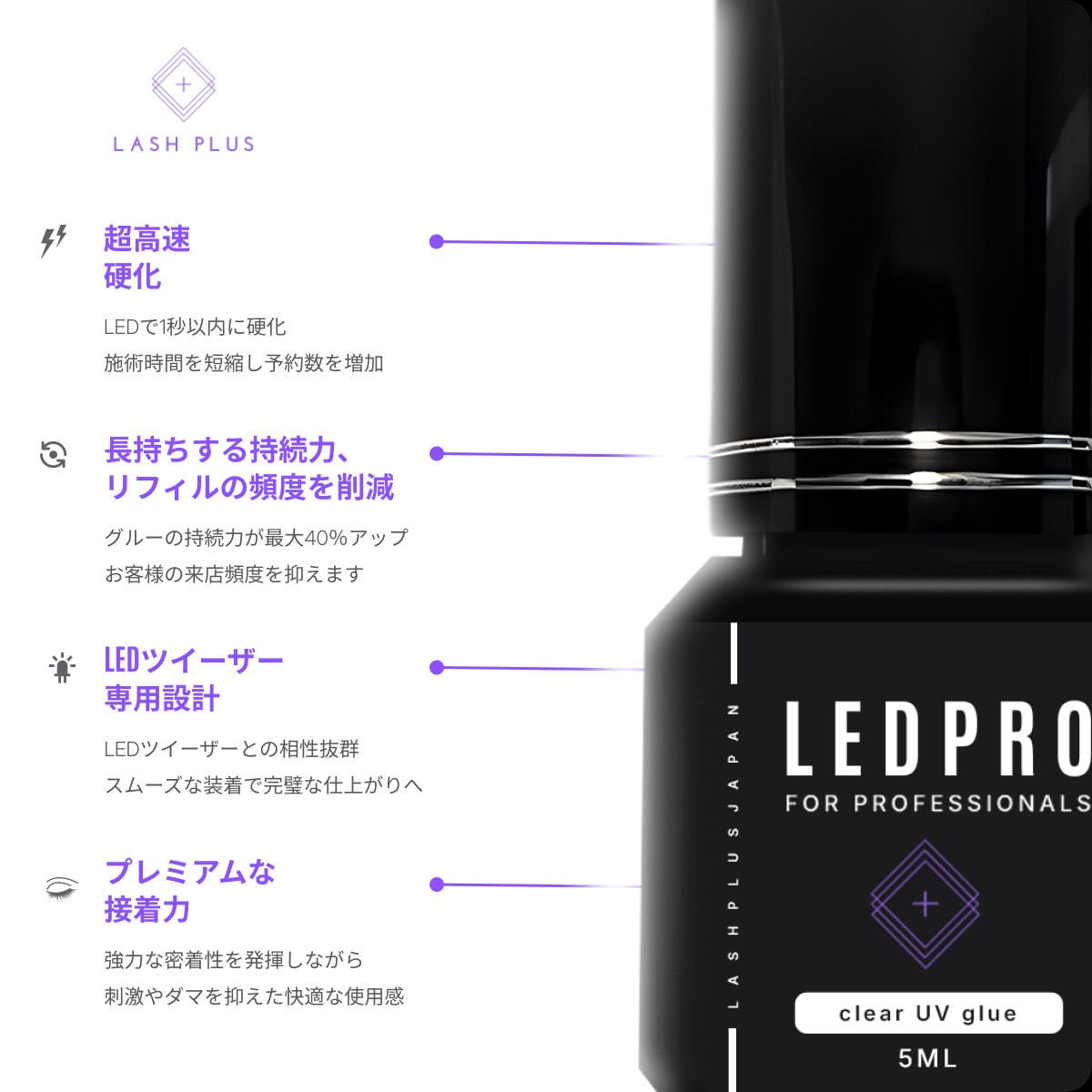LASH PLUS】レーザーラッシュプロLEDグルーJP 5mlの卸・通販