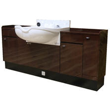 フロントシャンプーユニットCoaral（コーラル）一連タイプ／マホガニー／ゲルホワイト