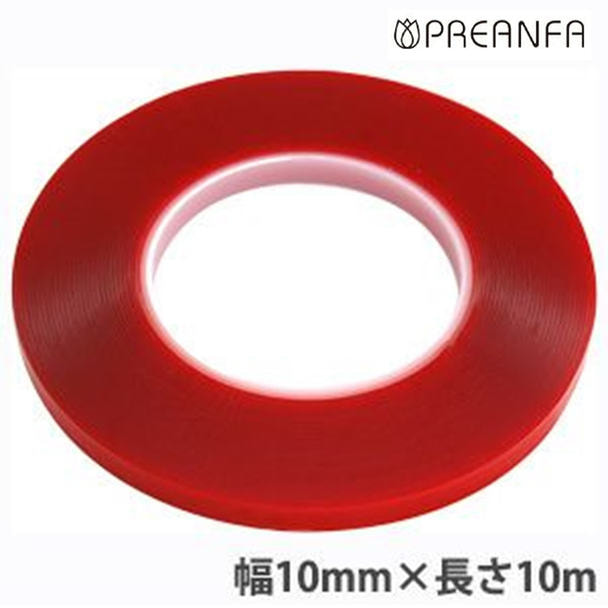 [STRTAPE-RD1010] プリアンファ 強力テープ(赤) 10mm×10m