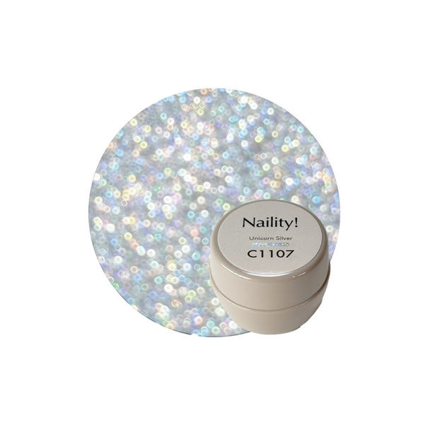 Naility！（ネイリティー）カラージェル コンテナタイプ C1107 ユニコーンシルバー 1