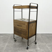 2段引き出しウッドワゴン 