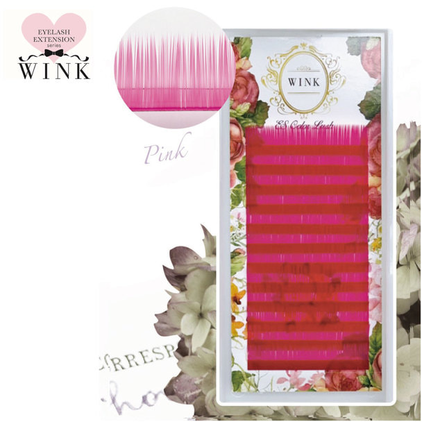 【WINK】ピンク[Jカール 太さ0.15 長さ7mm]