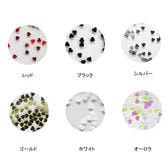 ネイルパフェ　miniハートのホログラム6色セット　1mm