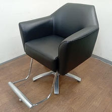 タカラベルモント STYLING SOFA II Morb ブラック アルミバー付 ５本脚ベース 新品レザー張替済