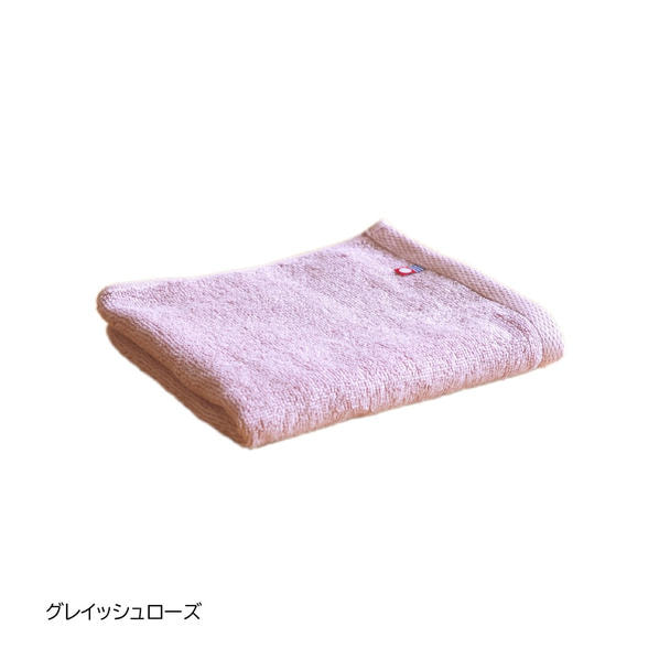 【今治タオル】速乾部屋干し フェイスタオル グレイッシュローズ 34×80cm（ガーゼ&パイル仕様） 1