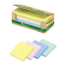 ポストイット 再生紙ノート 75&times;75mm 混色 10冊