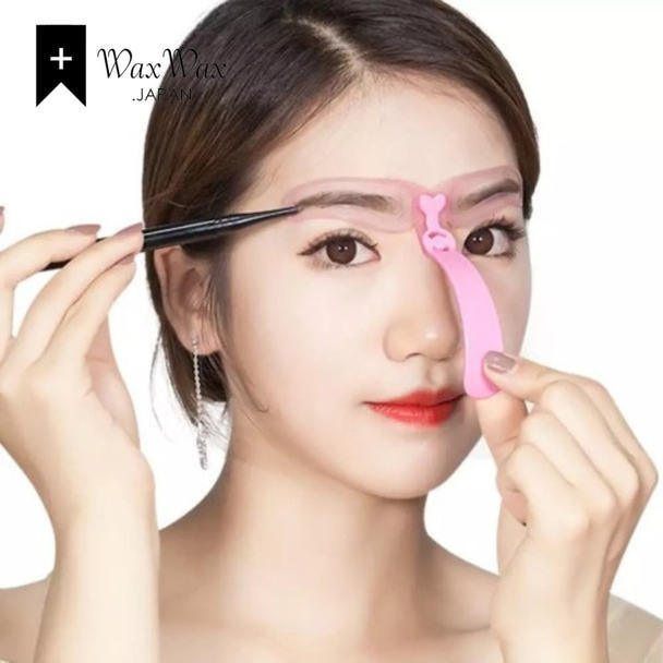 【WaxWax】レディースアイブロウ 4種類テンプレート ピンク 1