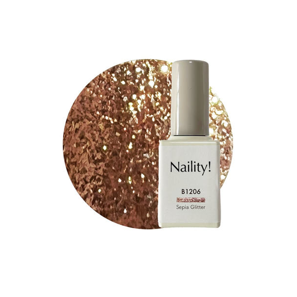 Naility！（ネイリティー）カラージェル ボトルタイプ B1206 セピアグリッター 1