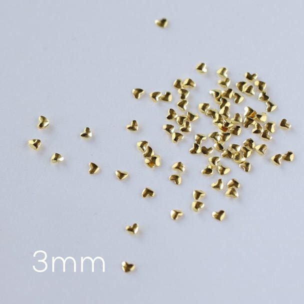 Bonnail プランプスタッズ ゴールド ハート 3mm 1