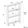ステンレスすき間収納ワゴン ロータイプ 幅10cm 高さ81cm（182649） 6