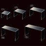 透明アクリルコの字ラック＜幅10cm×奥行10cm×高さ8cm＞2個セット 2