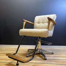 【アウトレット】スタイリングチェア BULINO(シートカラー・ベージュ：ウッドステップ・ベース：MC-3)