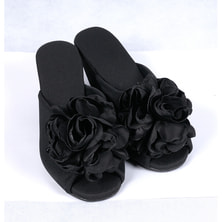 ヒールスリッパ ふんわりフラワーTO-309