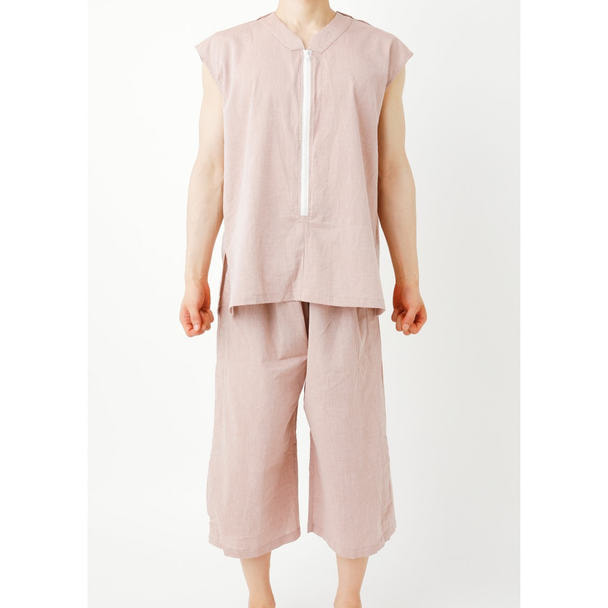 100％コットン リラックス患者着 ベージュ 1