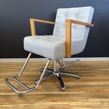 【アウトレット】スタイリングチェアALBERO(ライトグレー×HD-7M) 【アウトレット】スタイリングチェアALBERO(ライトグレー×HD-7M)