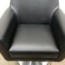 タカラベルモント STYLING SOFA TYPE B スタイリングソファ タイプB ブラック アルミバー付 丸ベース 新品レザー張替済 14