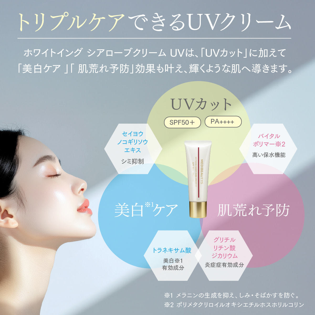 JC MEDI BEAUTYS JC ホワイトニングシアローブクリームUV 50g 【医薬部