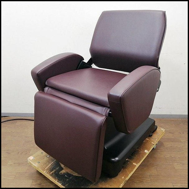 タカラベルモント 電動シャンプーチェア FERIO STYLE TYPE フェリオスタイル ダークブラウン レッグレスト連動 1