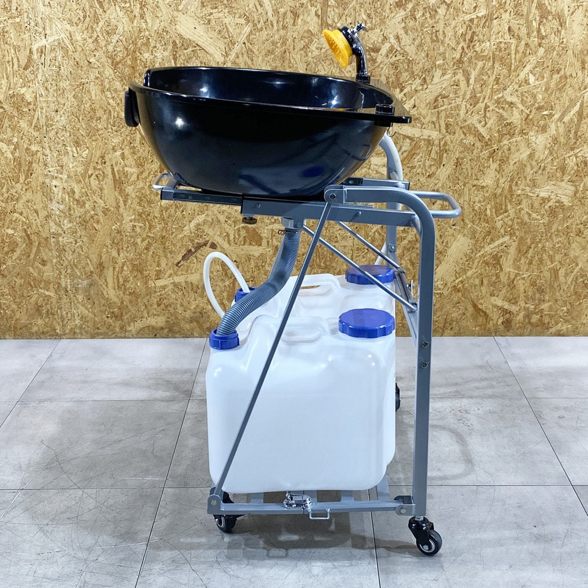 中古】西村製作所 シャンプー台 『昇降式移動シャンプー台』ブラックの