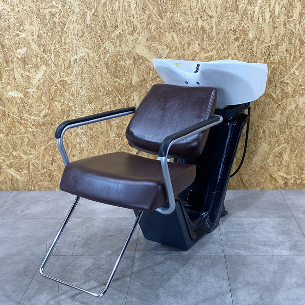 【中古】タカラベルモント　バックシャンプー『RSIII LITE（ライト）』Uステップ　ダークブラウン 1