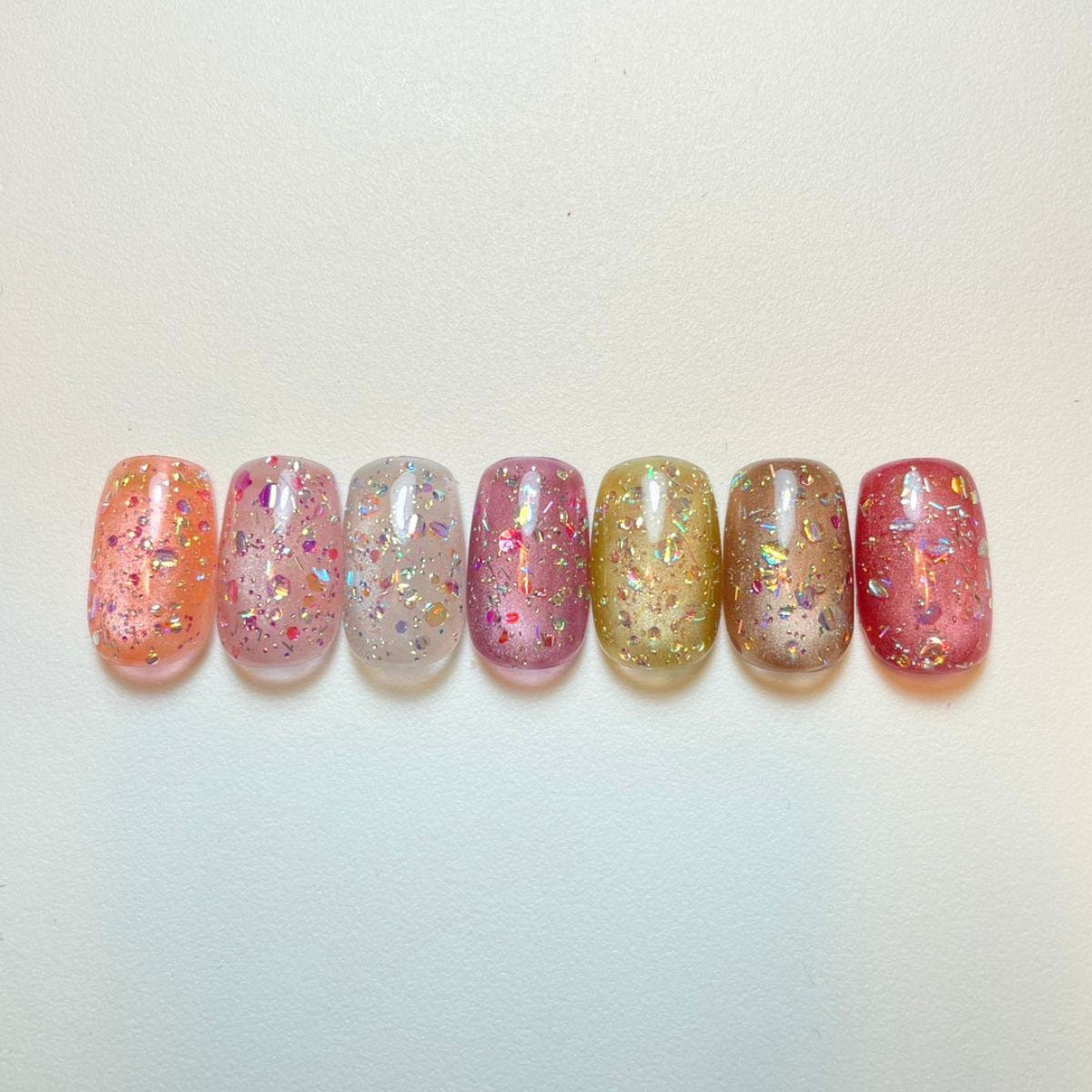 Raygelセレクトカラージェル ぷくぷくグリッター (7-types Full Set)の