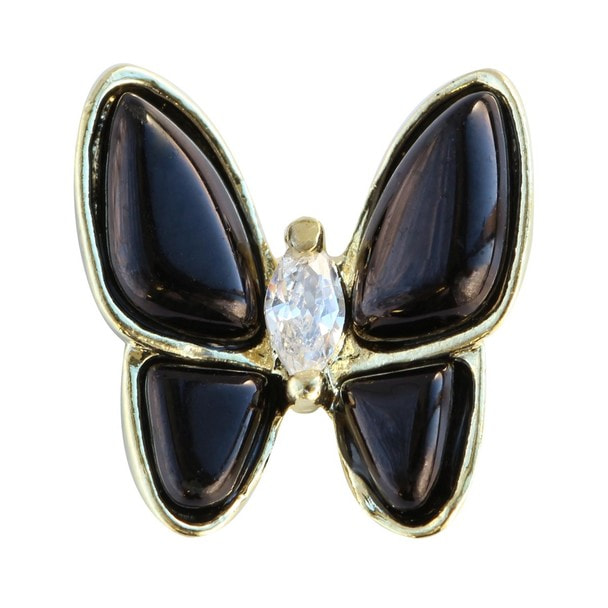 MATIERE ゴールドフレームバタフライパーツ 2pcs (ブラック) 1