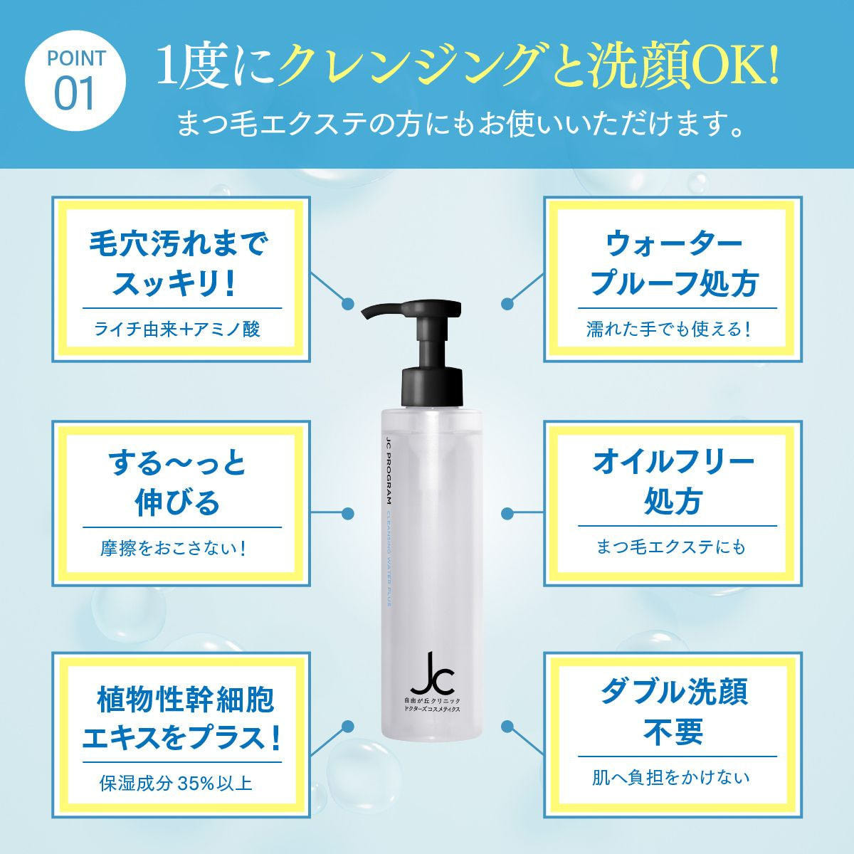 JC PROGRAM JC クレンジングウォータープラス 200mlの卸・通販