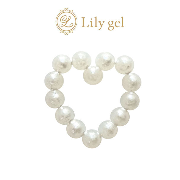 Lily gel パールハートパーツ 12個入り[LG8000]