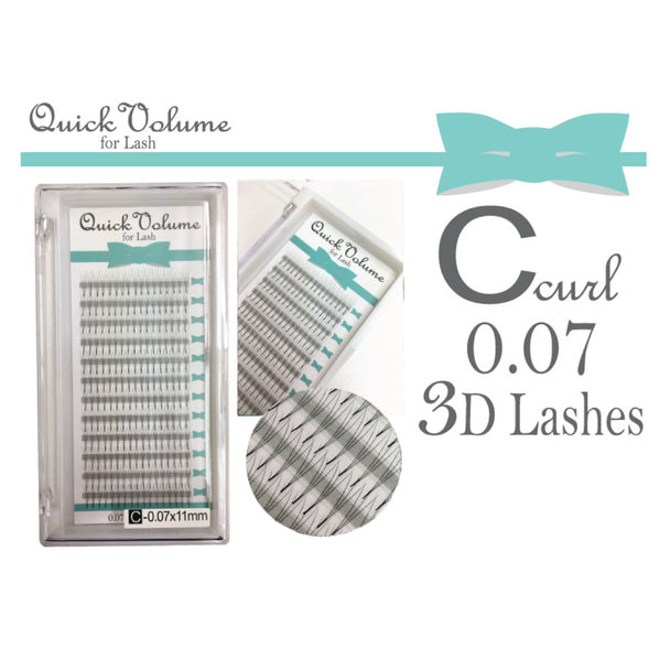 【Rich Lash】クイックボリューム3本束 Cカール[太さ0.07 長さ8mm] 1