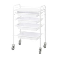 【アウトレット】ユーティリティーワゴンSP 5BOX（ホイールキャスター仕様）ホワイト【本体組立済】