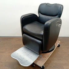 タカラベルモント LUAR ルアール ブラック 美容サロン向 スタンダード レッグレスト単動・ステップ一体型 アルミステップ 壁配線か床配線かお知らせください