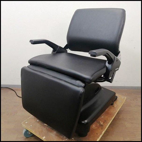タカラベルモント フェリオオープン レッグレスト連動 ブラック 新品レザー張替済 1