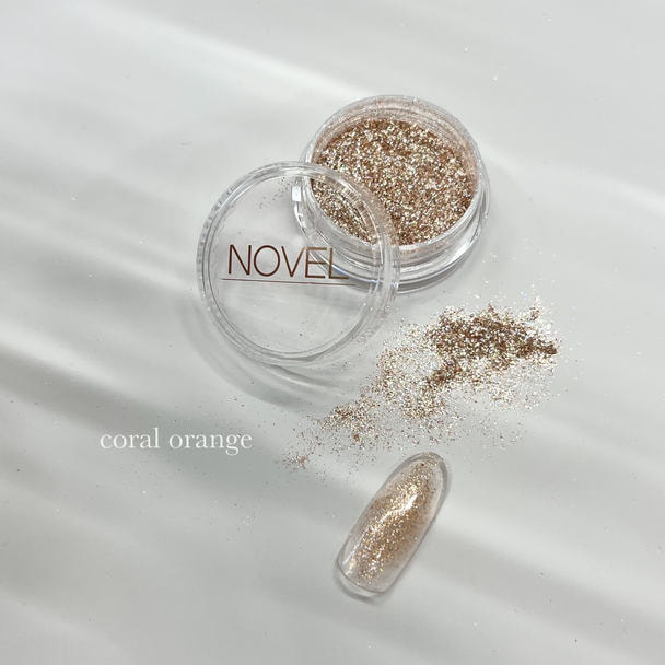 NOVEL（ノヴェル）Glass shary glitter（coral orange） 1