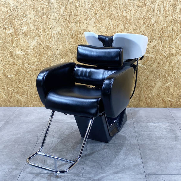 【中古】タカラベルモント　バックシャンプー『RSⅢ PRIMO（プリモ）Wステップ』チルト仕様　ブラック 1