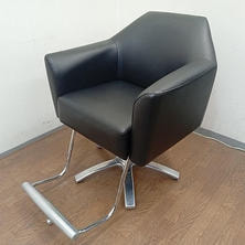 タカラベルモント STYLING SOFA II Morb ブラック アルミバー付 ５本脚ベース 新品レザー張替済