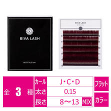 【BeStyle】BIVA LASHフラットカラー レッドブラウンRB　