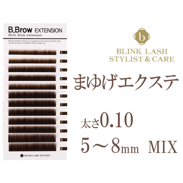 【BL】B.BROW Extension Dark Brown[太さ0.10][長さMIX] 1