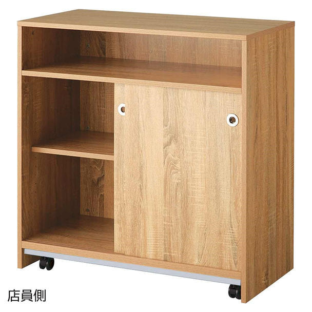 木製移動式カウンター　キャスター付き＜ラスティック＞ 1