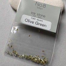 【アウトレット】No.8 tokyo アイスストーン/カラースクエア オリーブグリーン