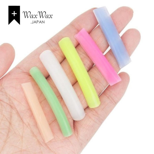 【WaxWax】カールの形状が豊富 シリコンロッド レインボー 6種類 1