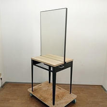 タカラベルモント 両面自立ドレッサー THEIA Mirror ティアミラー ブラック 天板ナチュラル