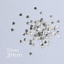 Bonnail フラットスタッズ シルバー ハート 3mm
