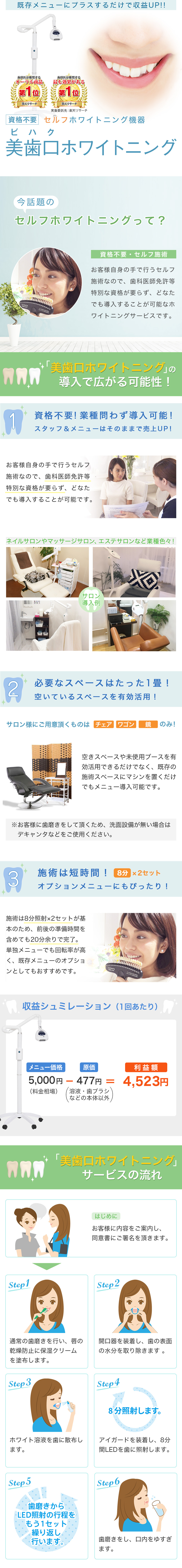 美歯口ホワイトニング（セルフホワイトニング機器）CWW（ホワイト