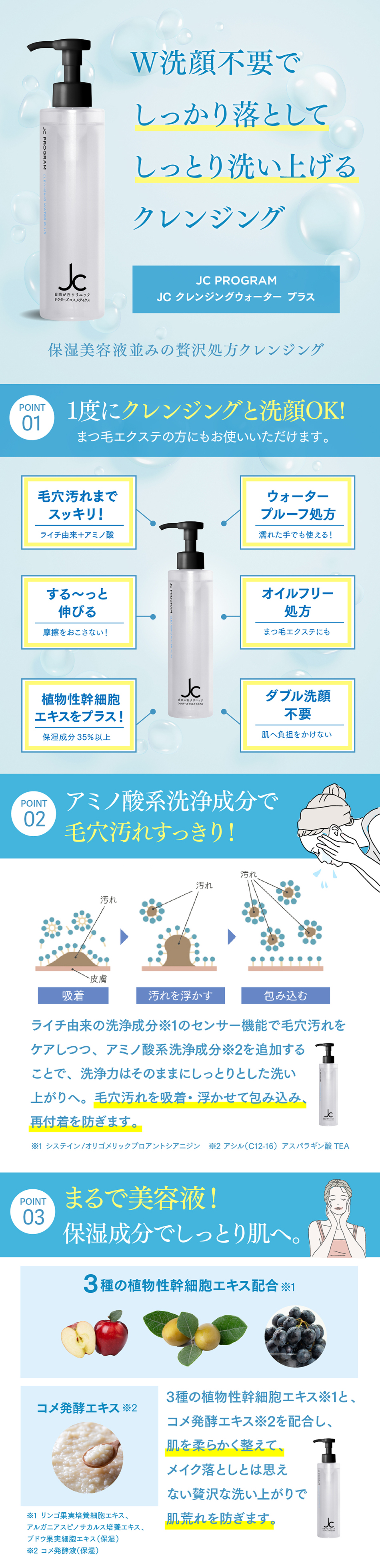 JC PROGRAM JC クレンジングウォータープラス 200mlの卸・通販